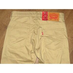 NEW! Men's Levi's 513 Slim Straight‎ Leg Stretch Khaki Pants 30 X 32 NWT!